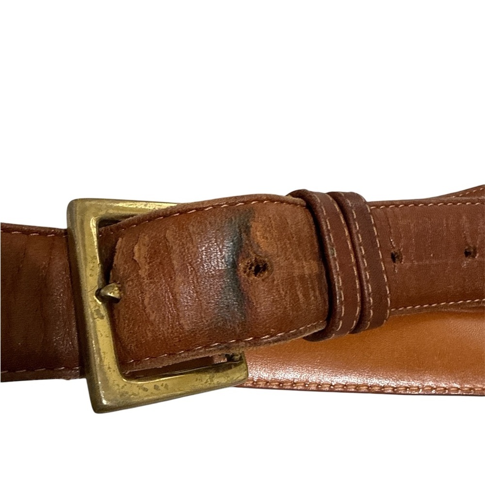 Coach vintage men's belt waist 44”British Tan early 80s - Picture 4 of 5